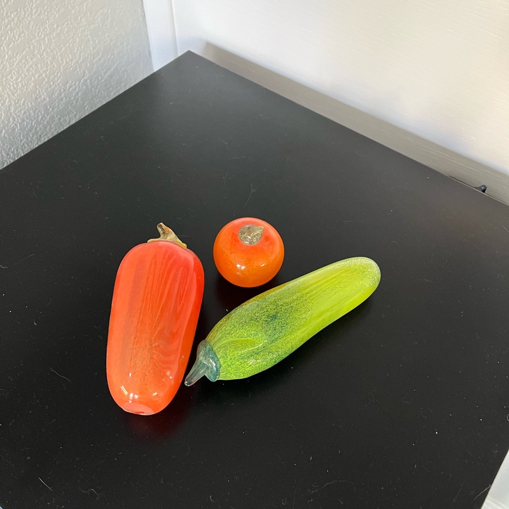 Murano like glass blown fruit